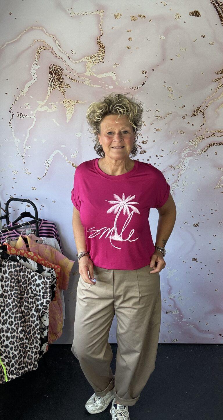 T Shirt SMILE fuchsia