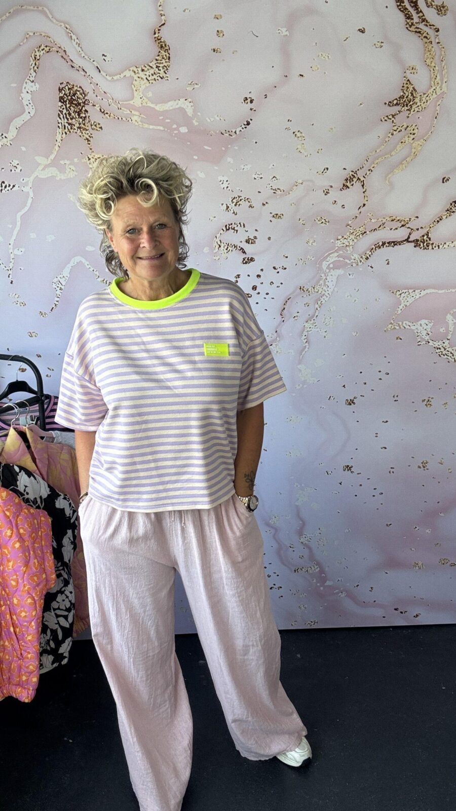 T Shirt Dress Lila/roze