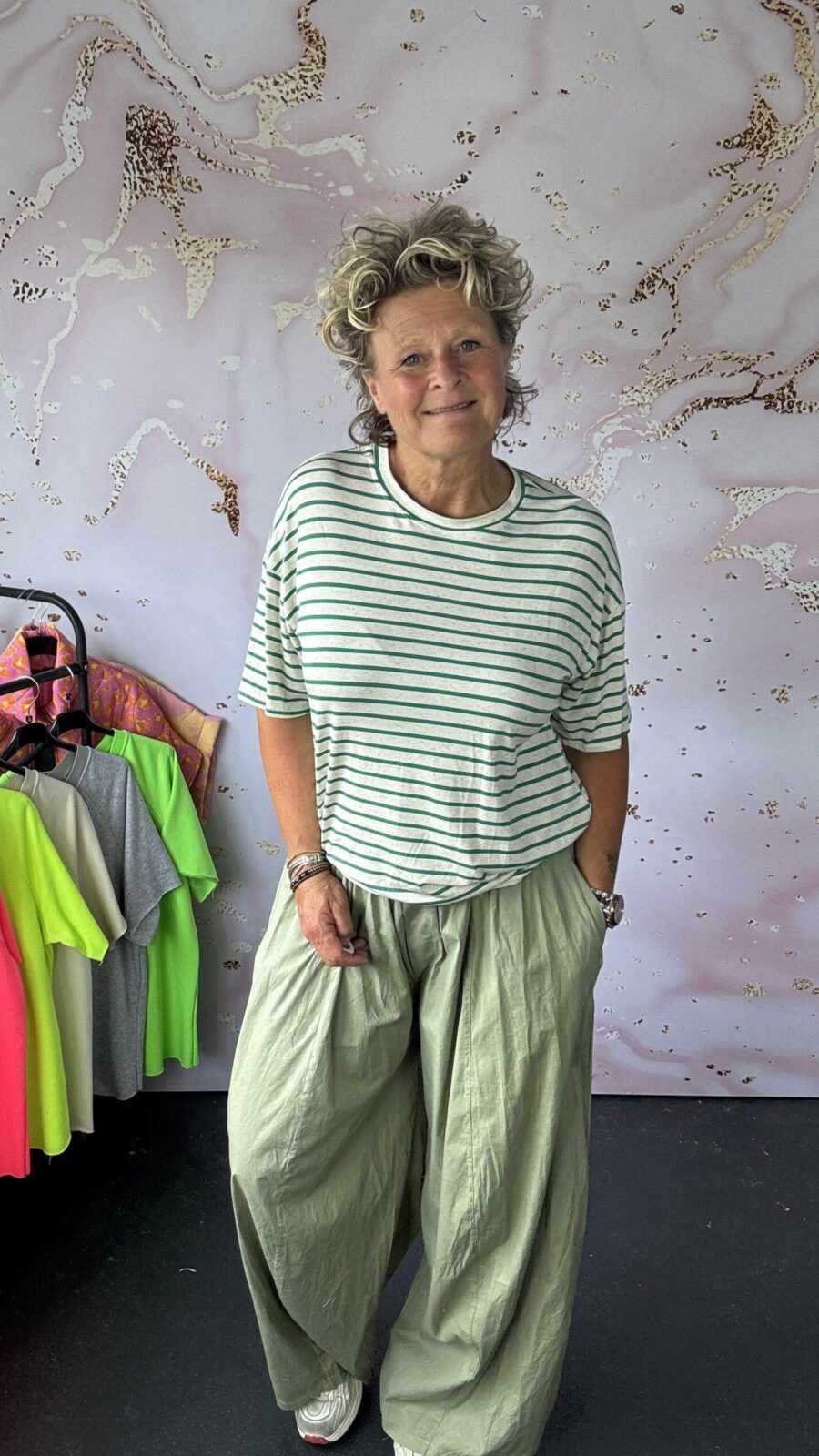 t-shirt Stripe groen