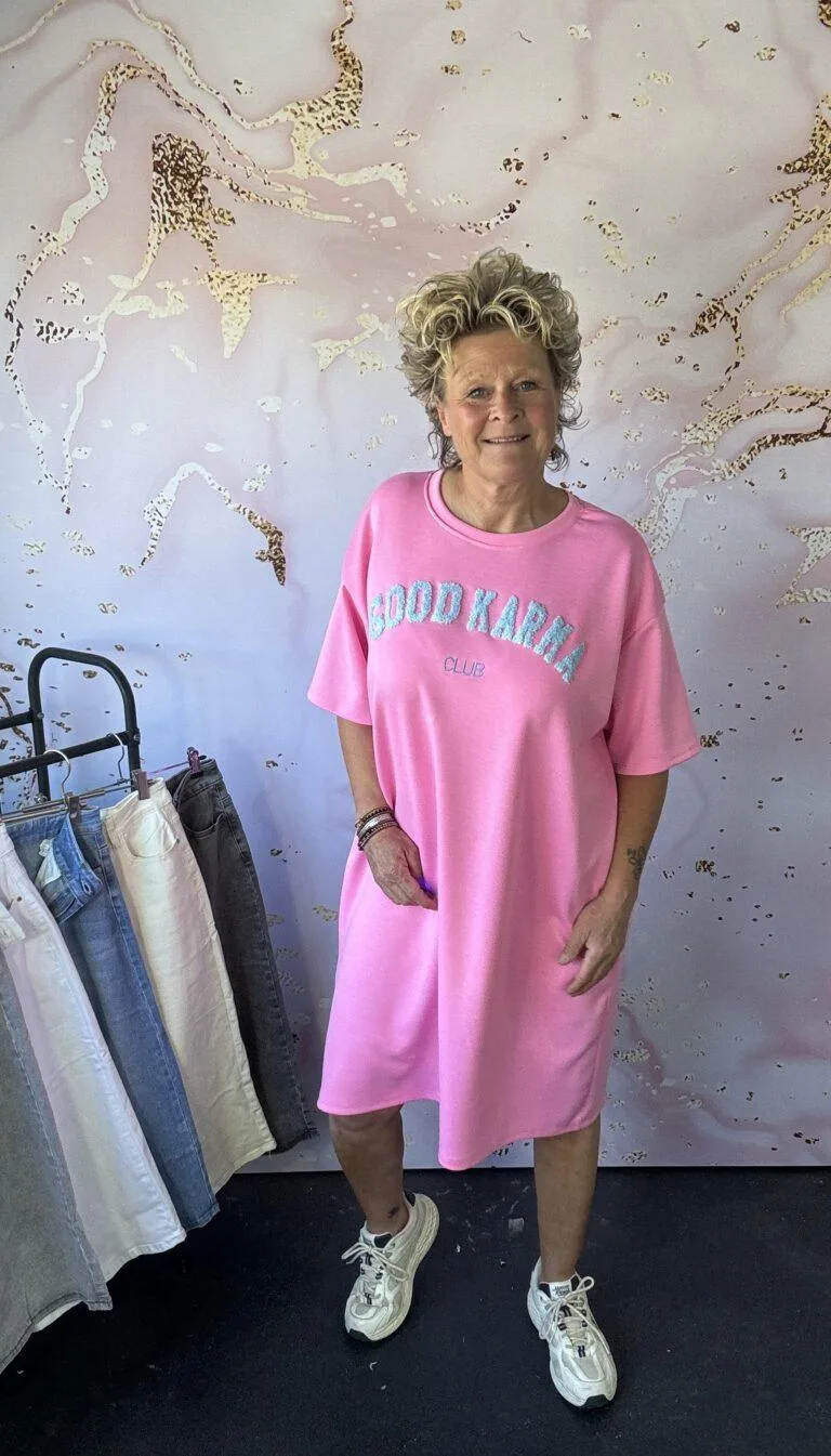 jurk Good karma pink