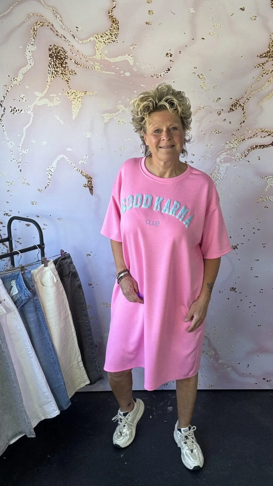 jurk Good karma pink