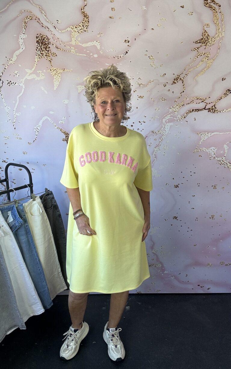 jurk Good karma geel