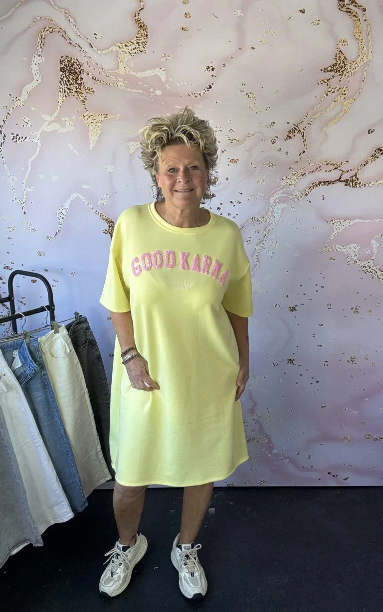 jurk Good karma geel