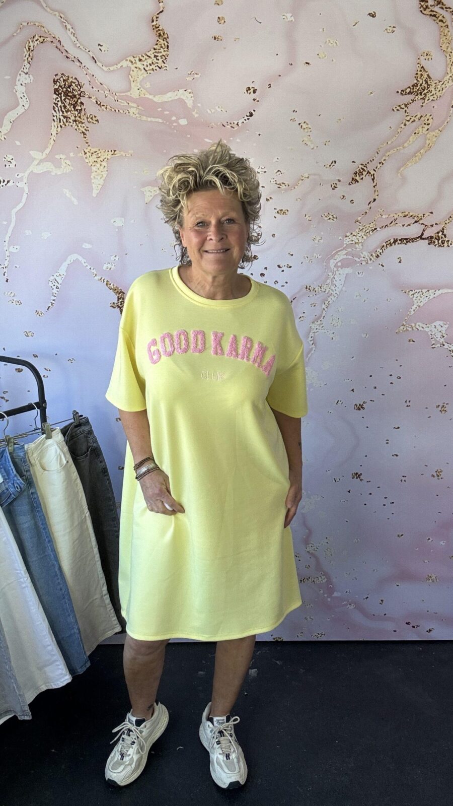 jurk Good karma geel