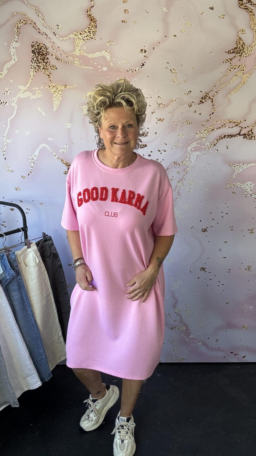 jurk Good karma roze