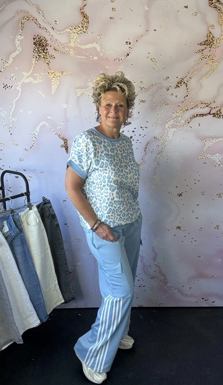 jogg broek Cargo lichtblauw