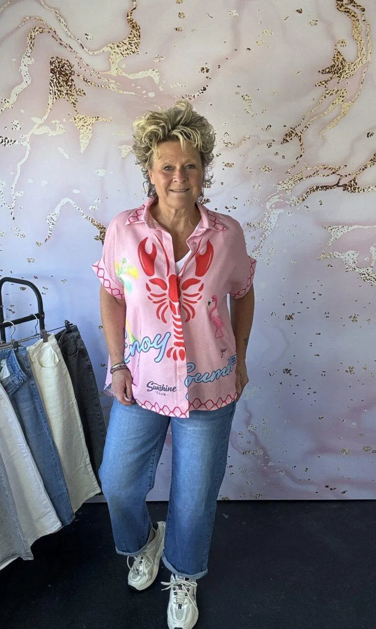 Blouse Kreeft roze
