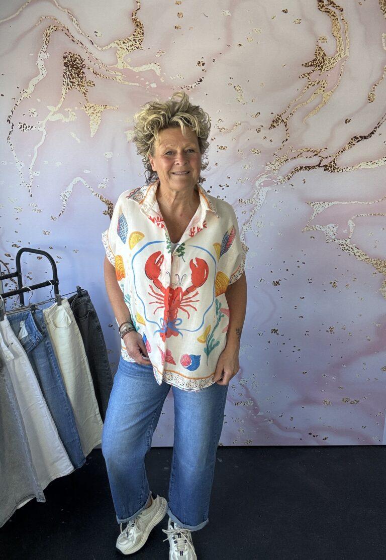 Blouse Kreeft wit