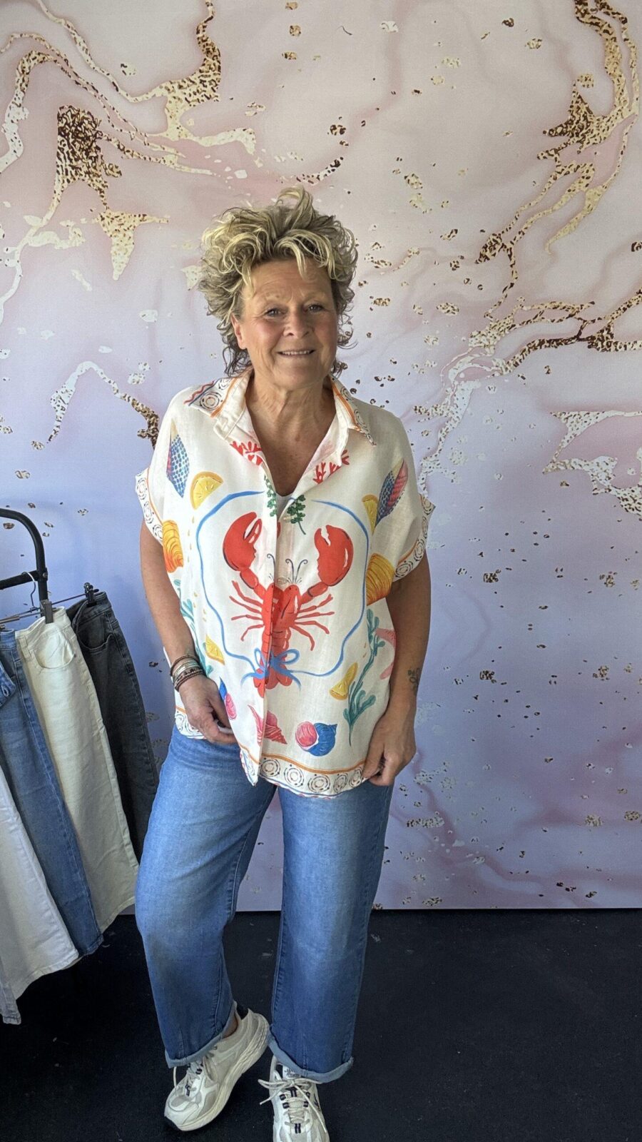 Blouse Kreeft wit