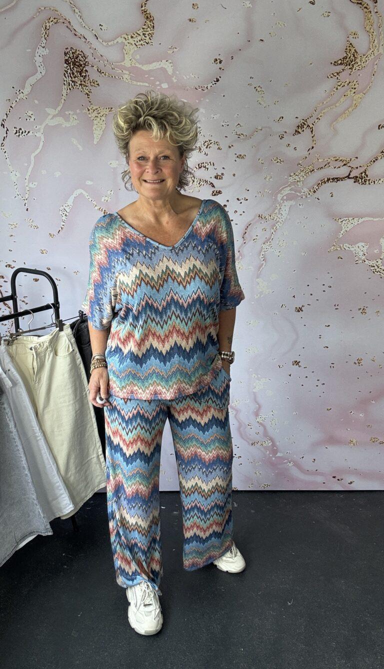 2 delige set Angelica blauw