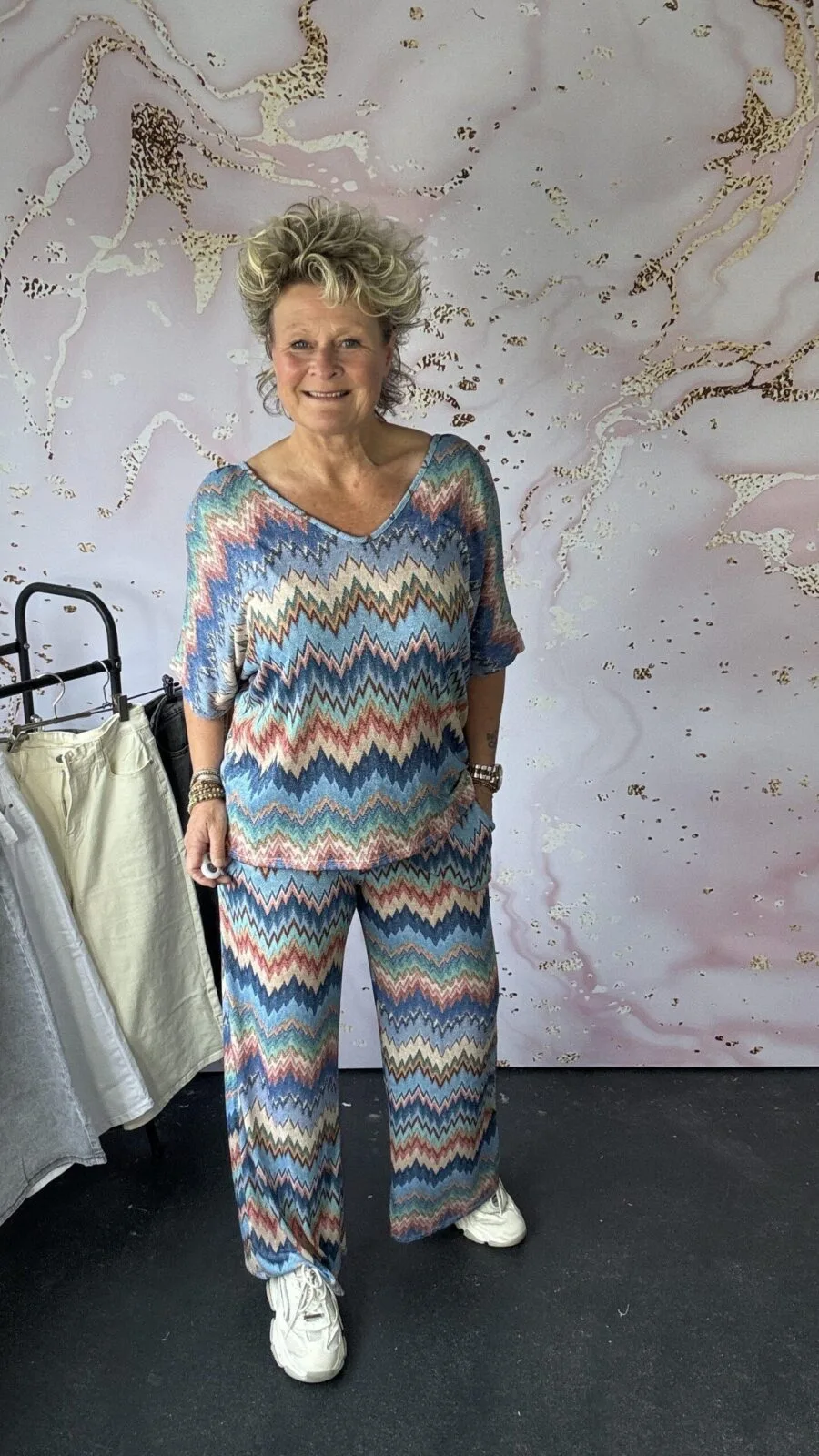 2 delige set Angelica blauw