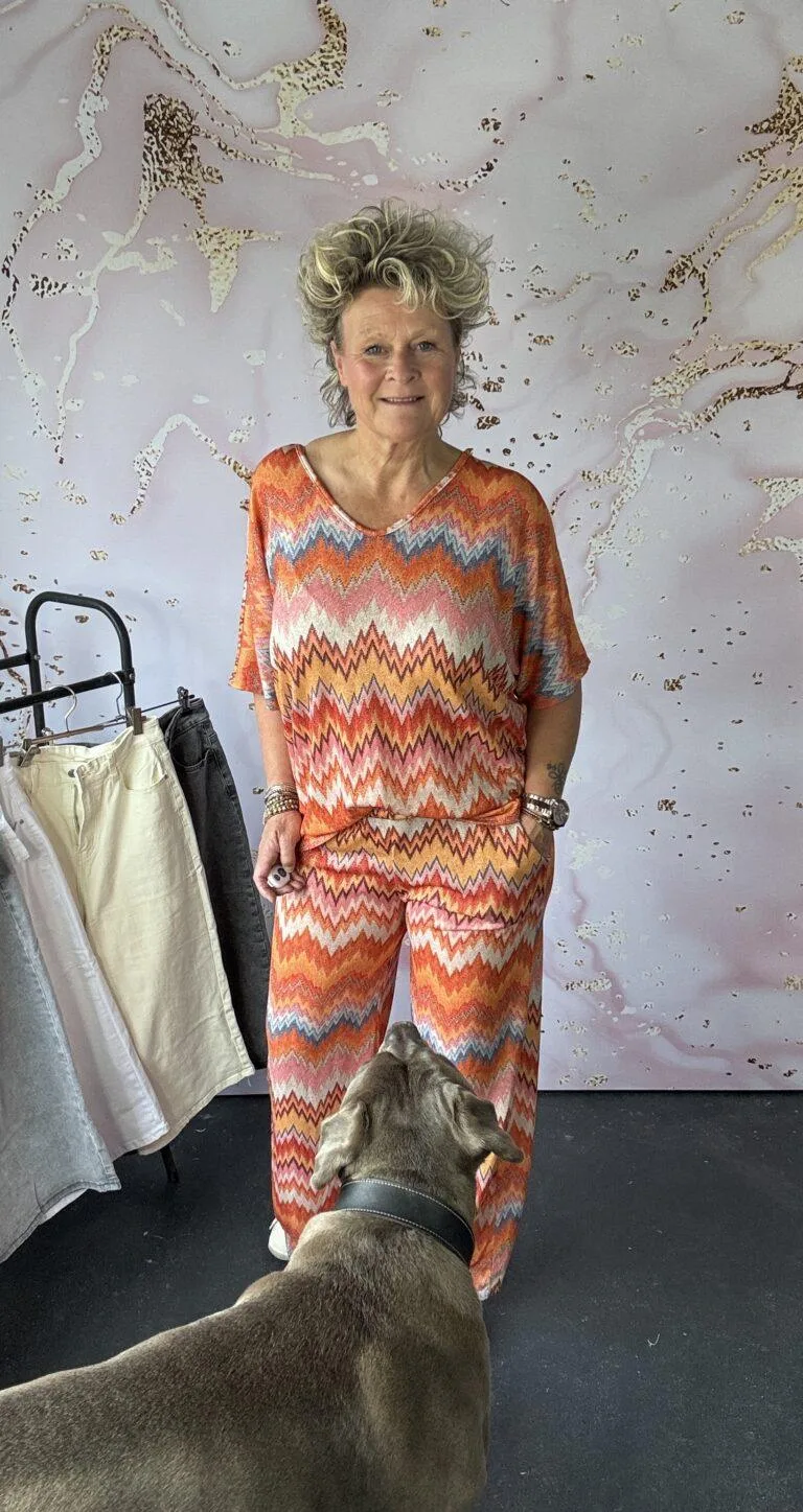 2 delige set Angelica oranje