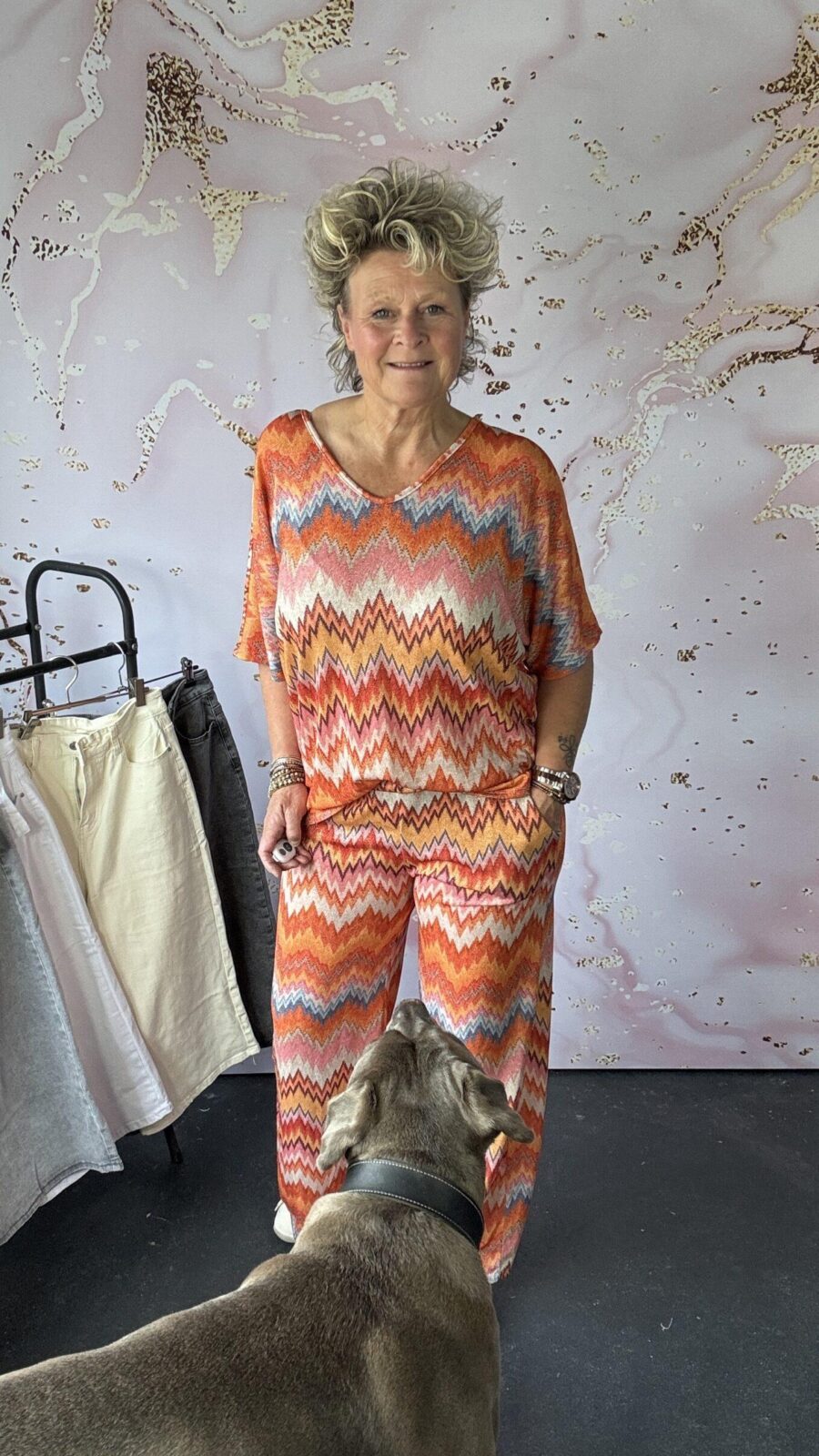2 delige set Angelica oranje