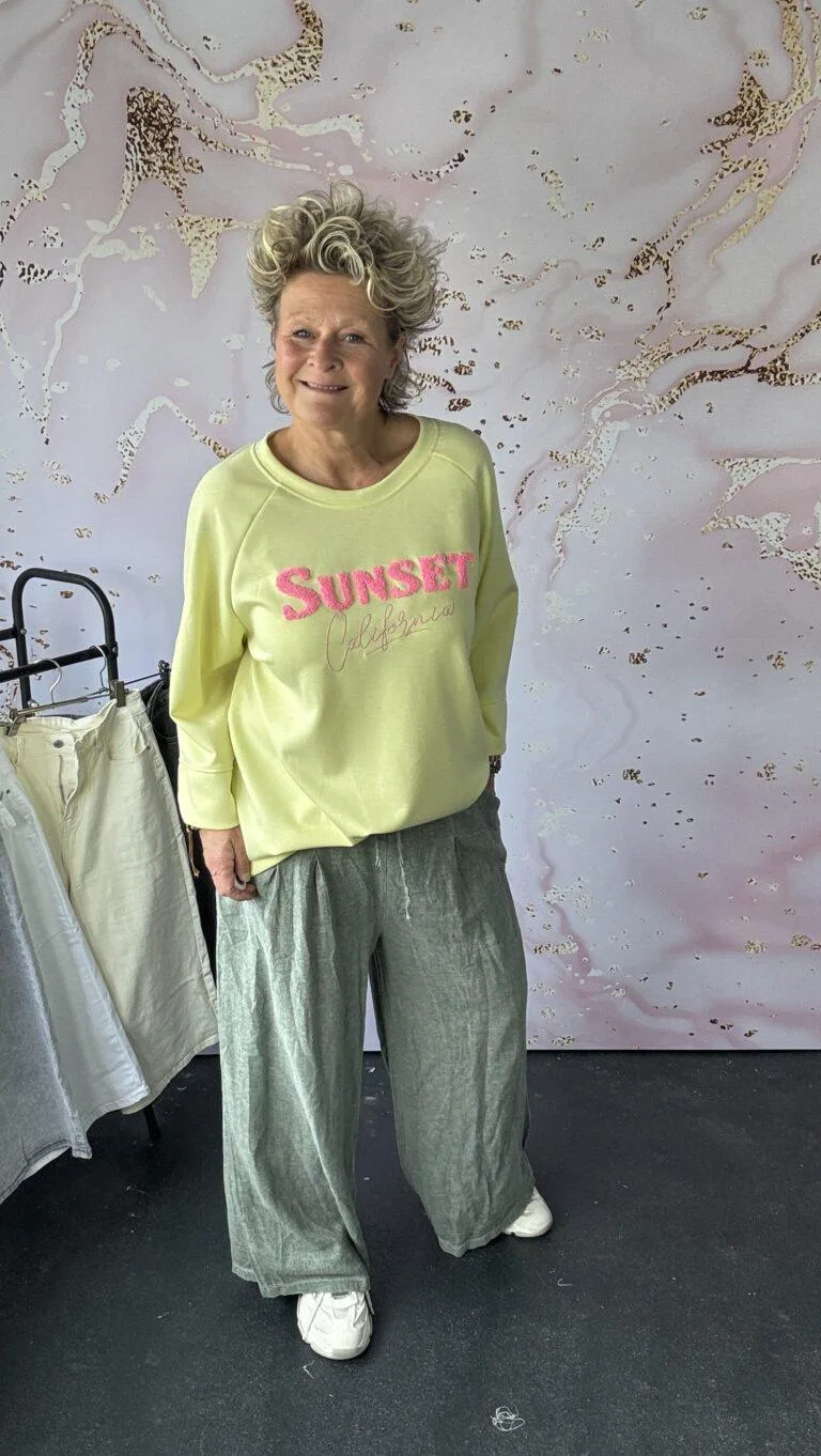 Sweater Sunset geel