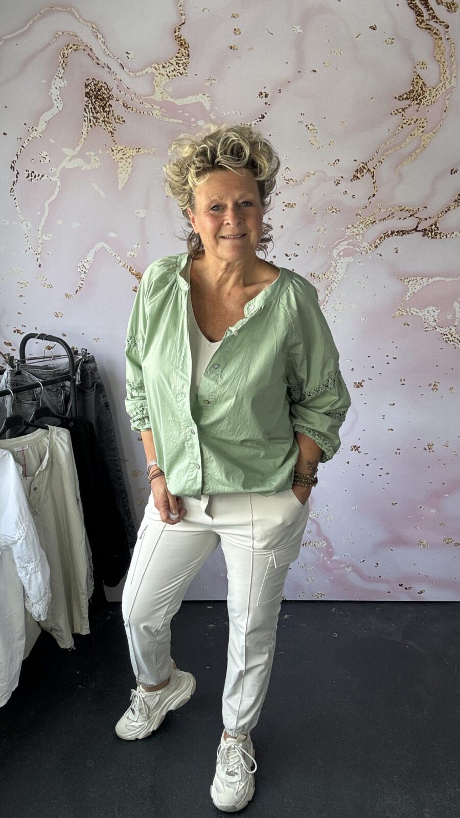 Blouse Roema zeegroen
