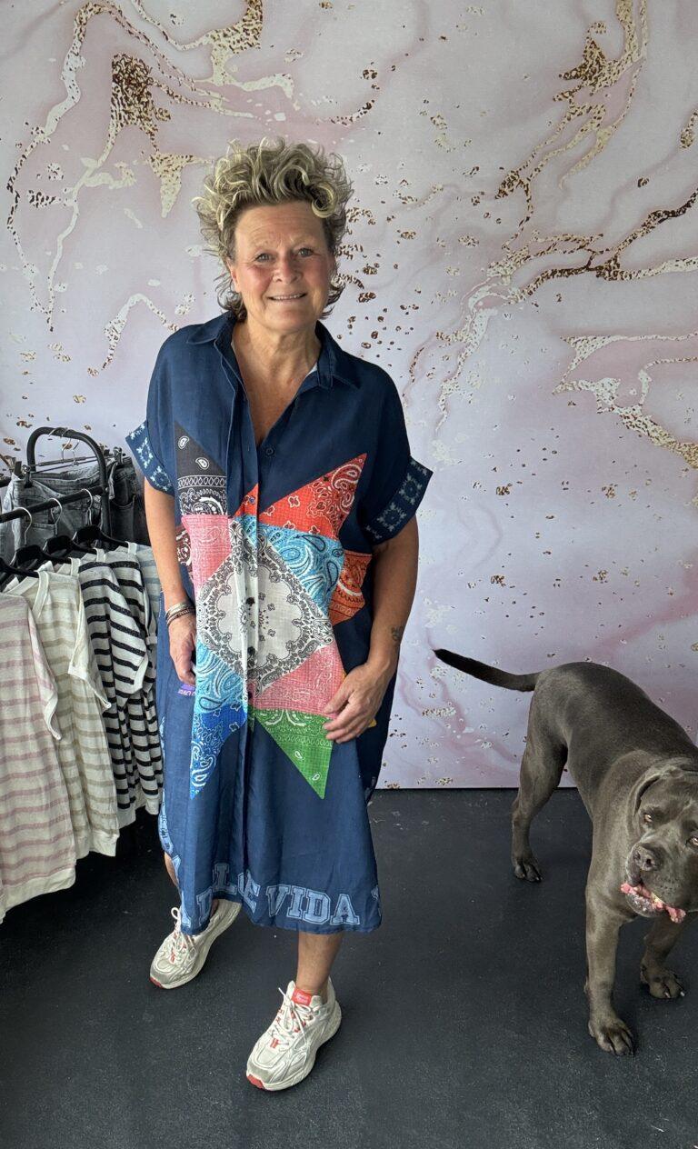 Lange doorknoop Vida Navy