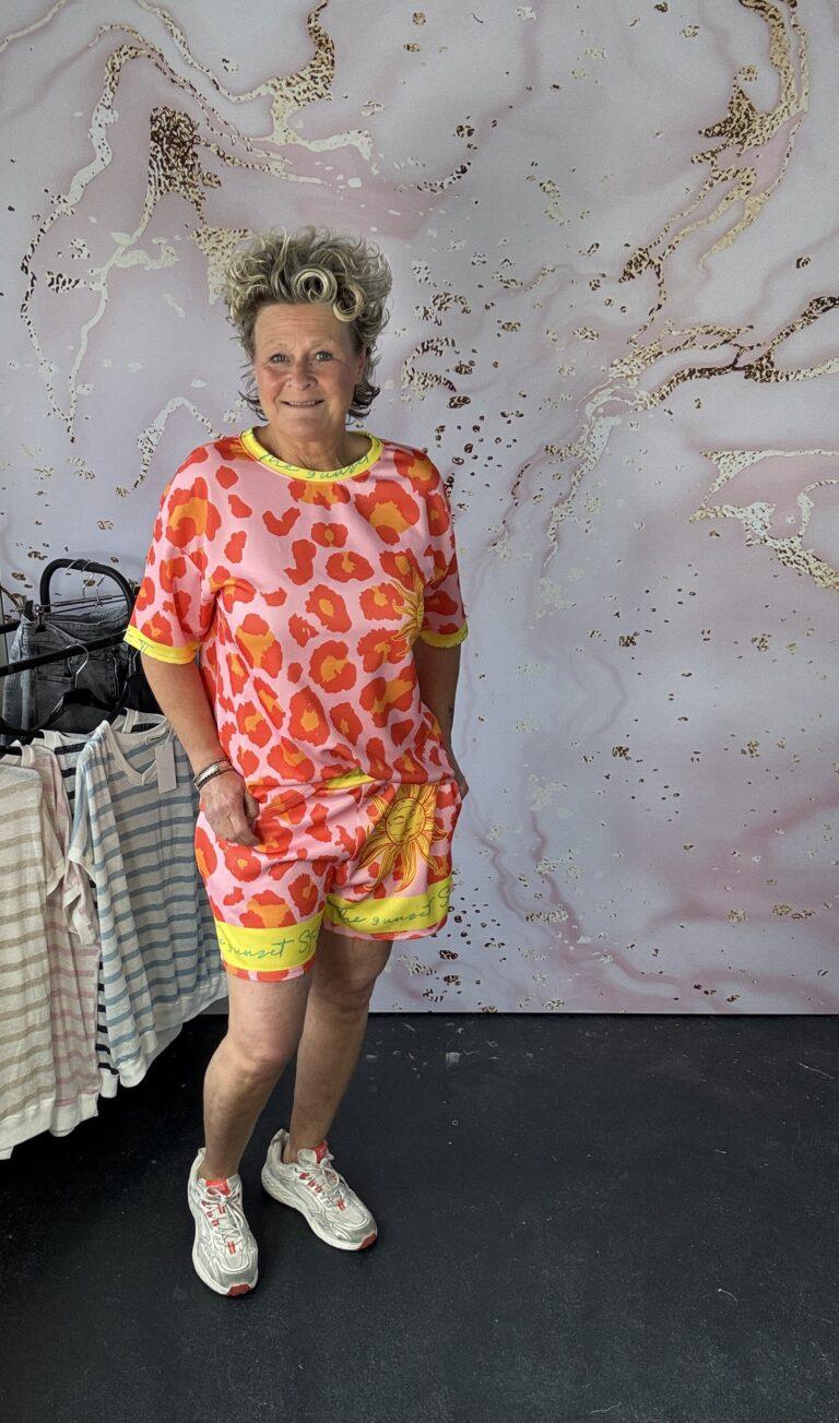 2 delige set Zon roze