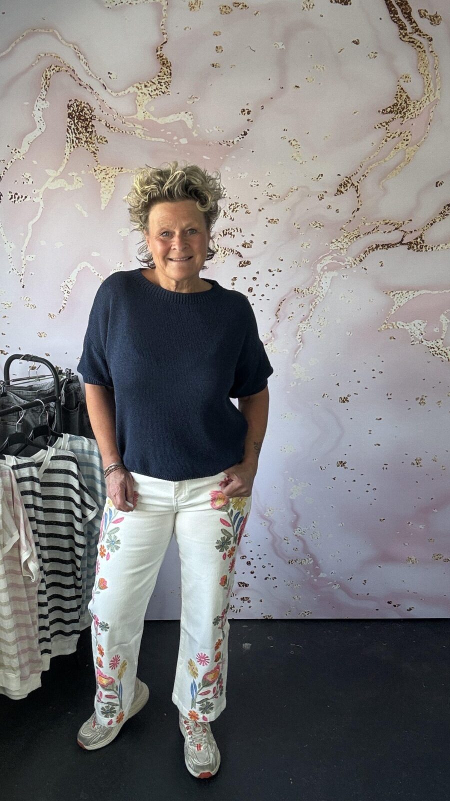 Jeans Flower wit