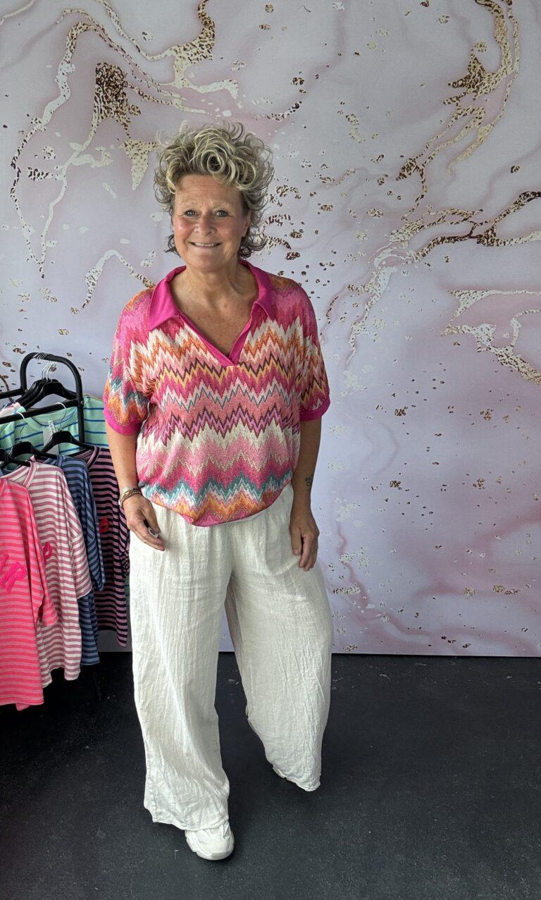 polo print fuchsia