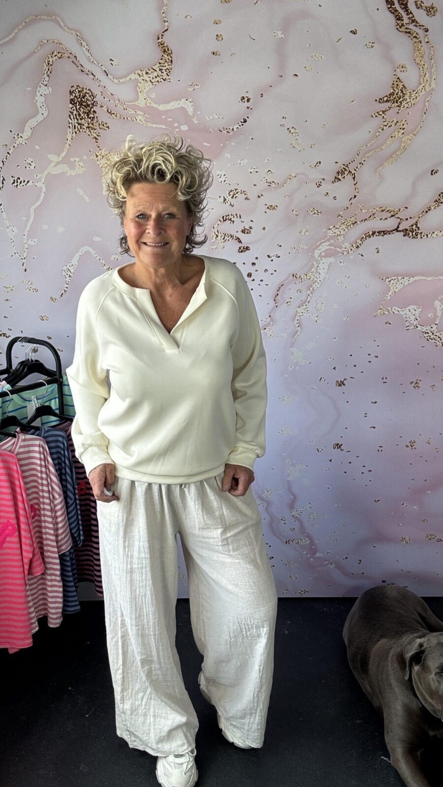 sweater Mooij offwhite