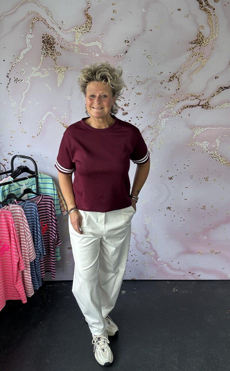 T Shirt Belinda burgundi