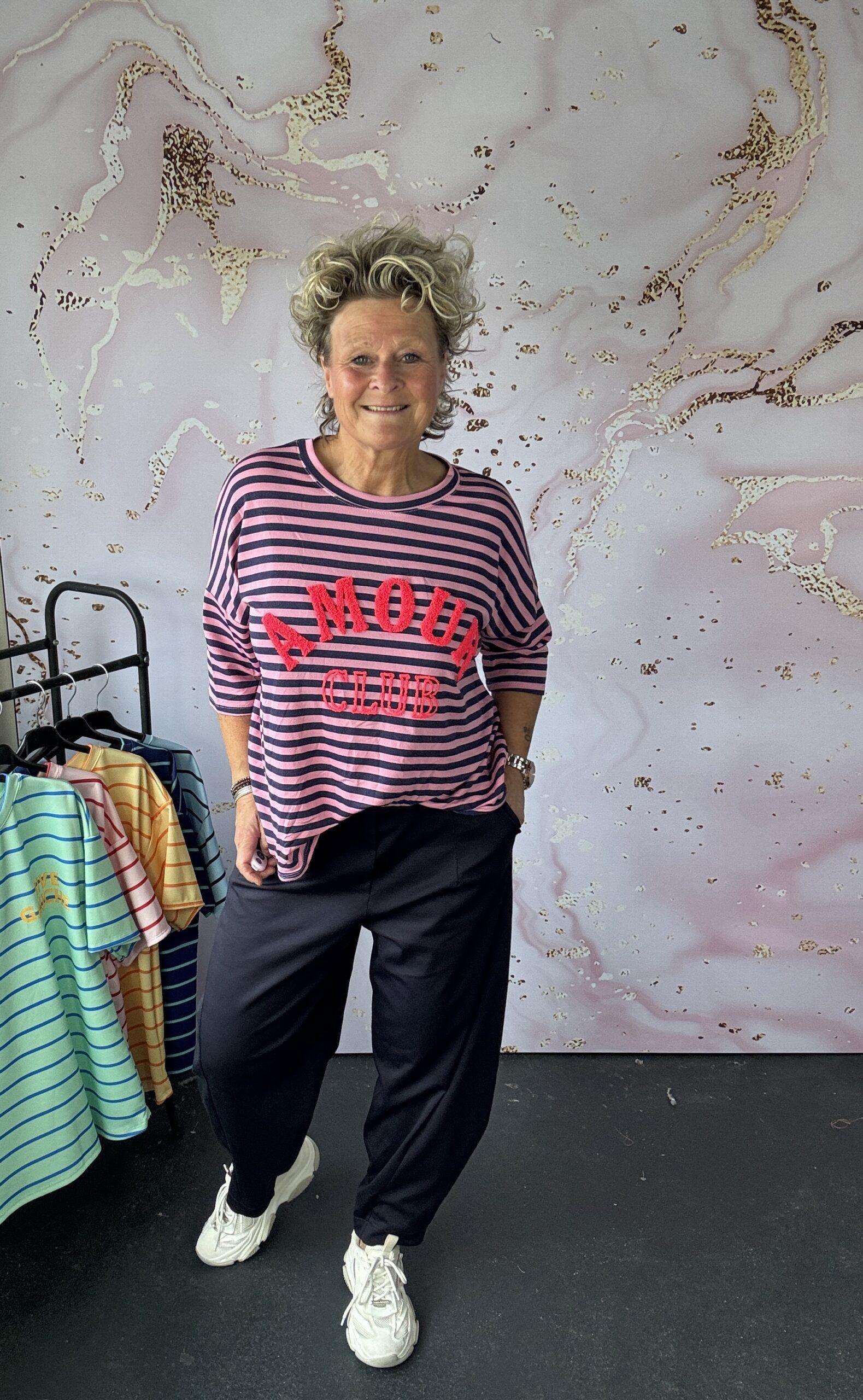 T Shirt AMOUR roze/navy - Afbeelding 2