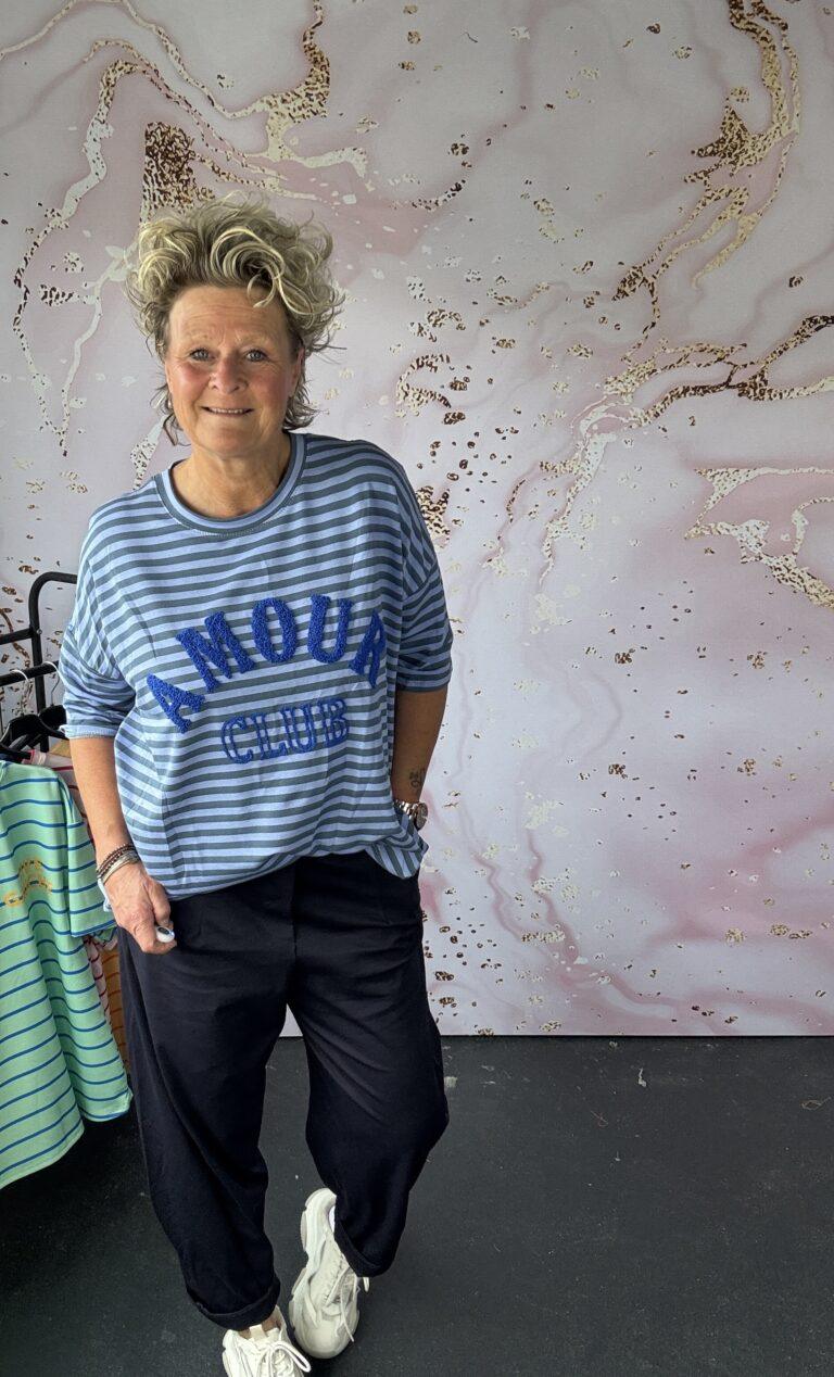 T Shirt AMOUR blauw/blauw