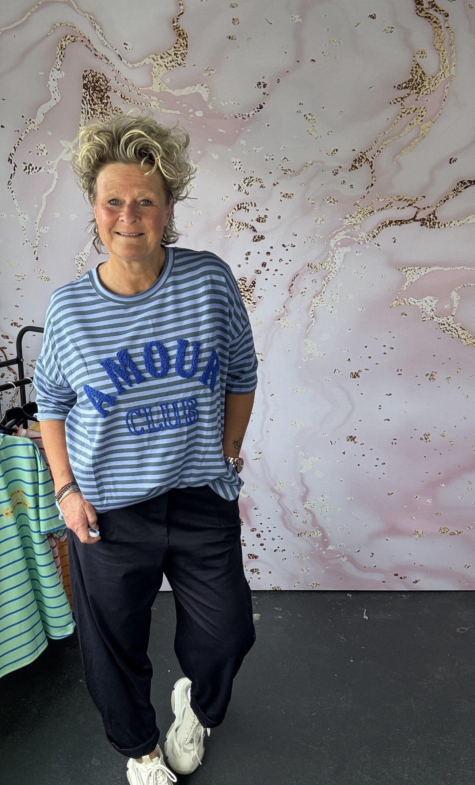 T Shirt AMOUR blauw/blauw