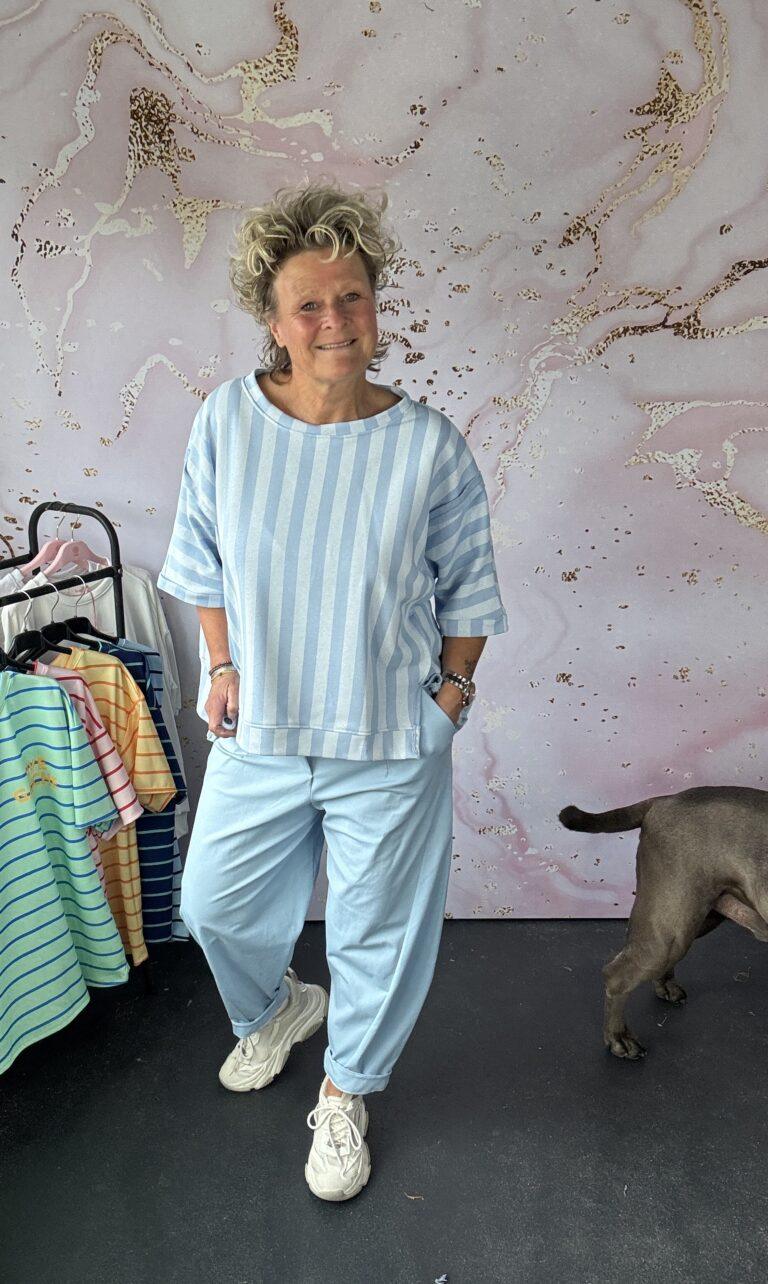Sweater Azara stripe blauw/blauw