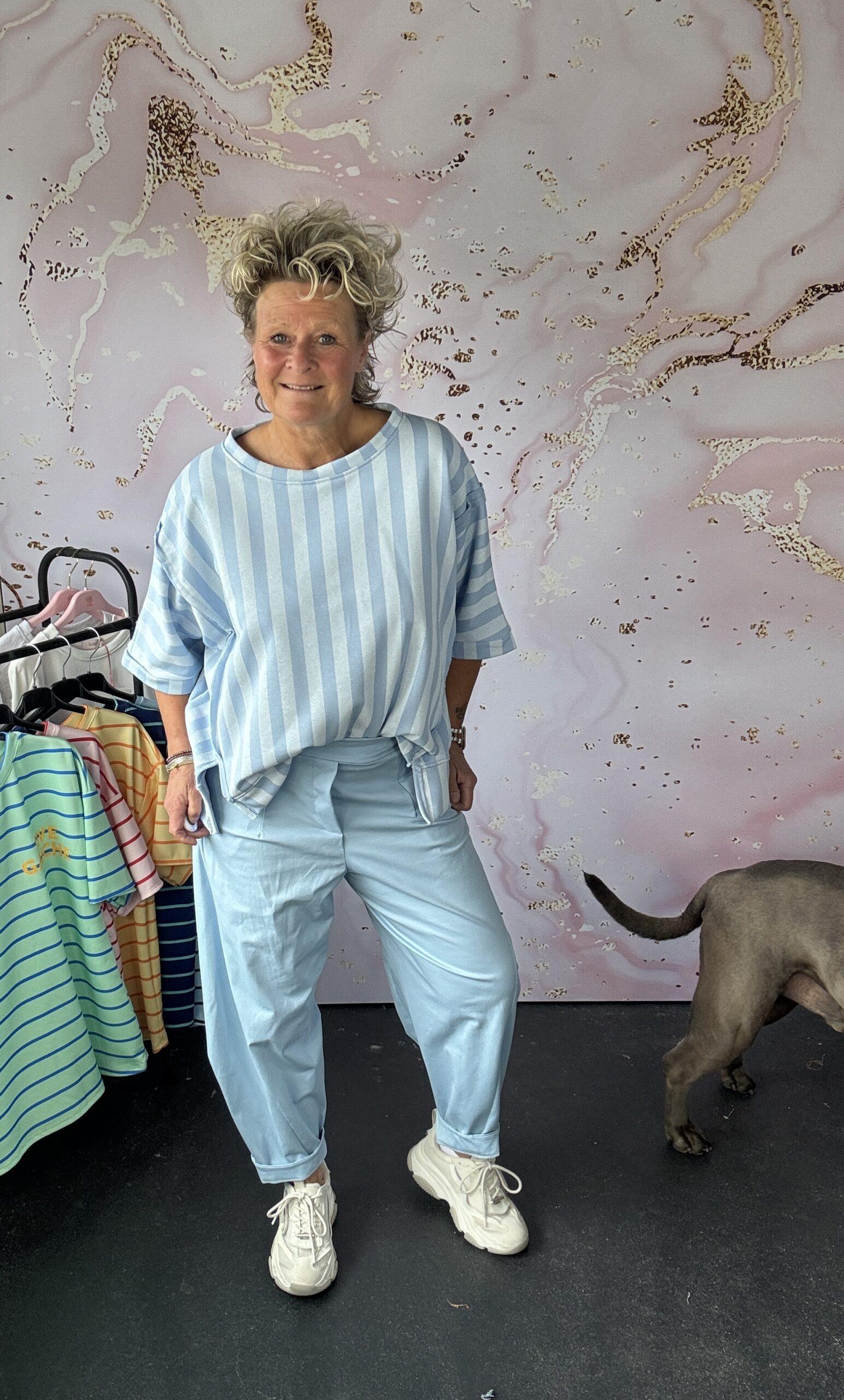 Sweater Azara stripe blauw/blauw - Afbeelding 2