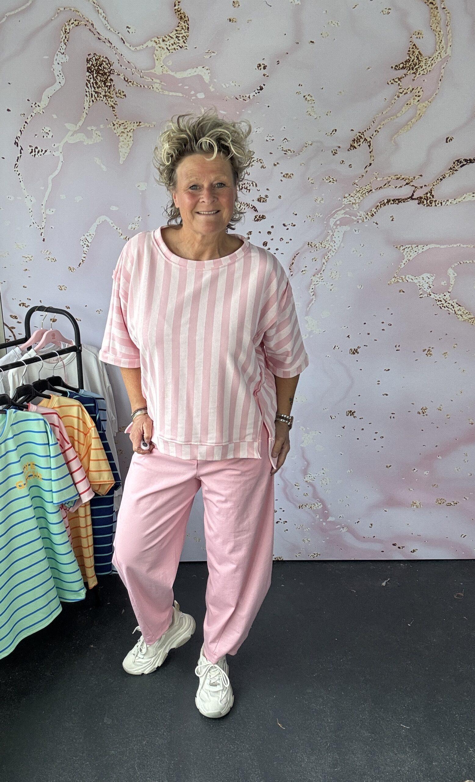 Sweater Azara stripe roze/roze - Afbeelding 2