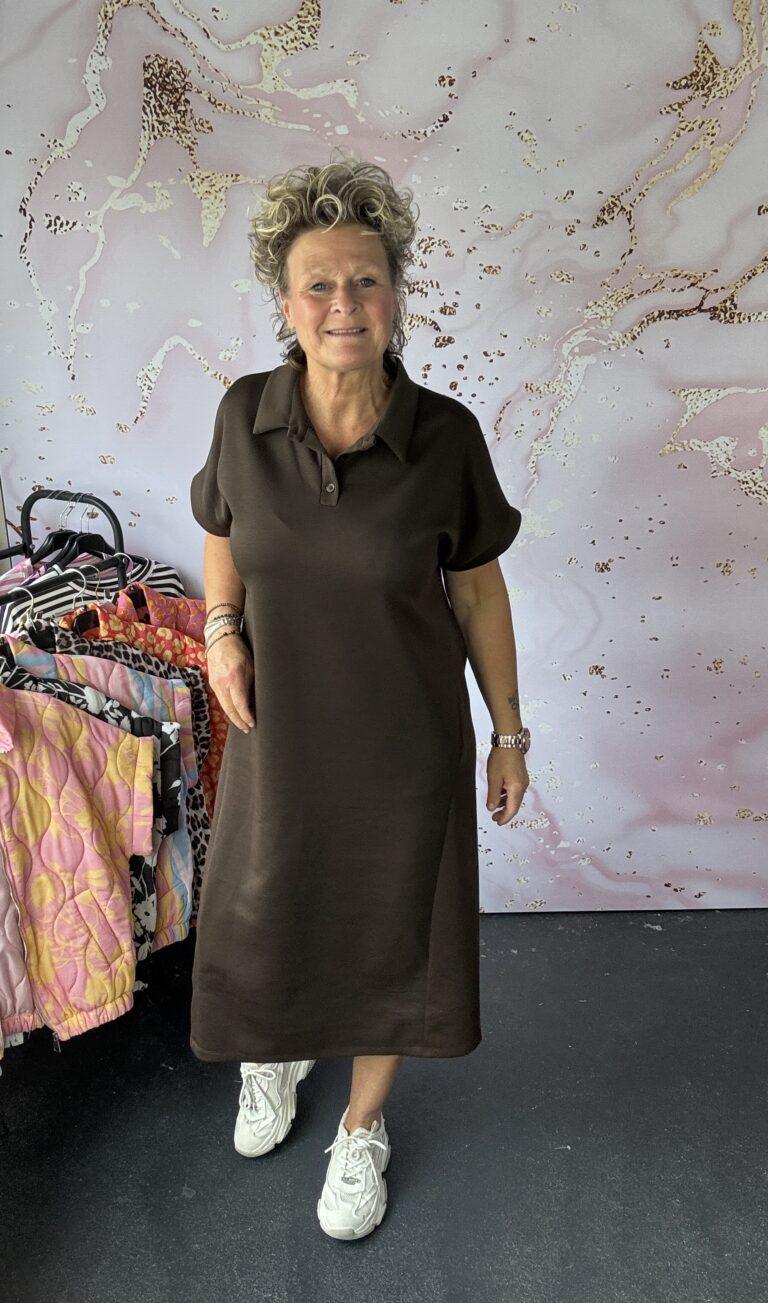 jurk Savielle donkerbruin