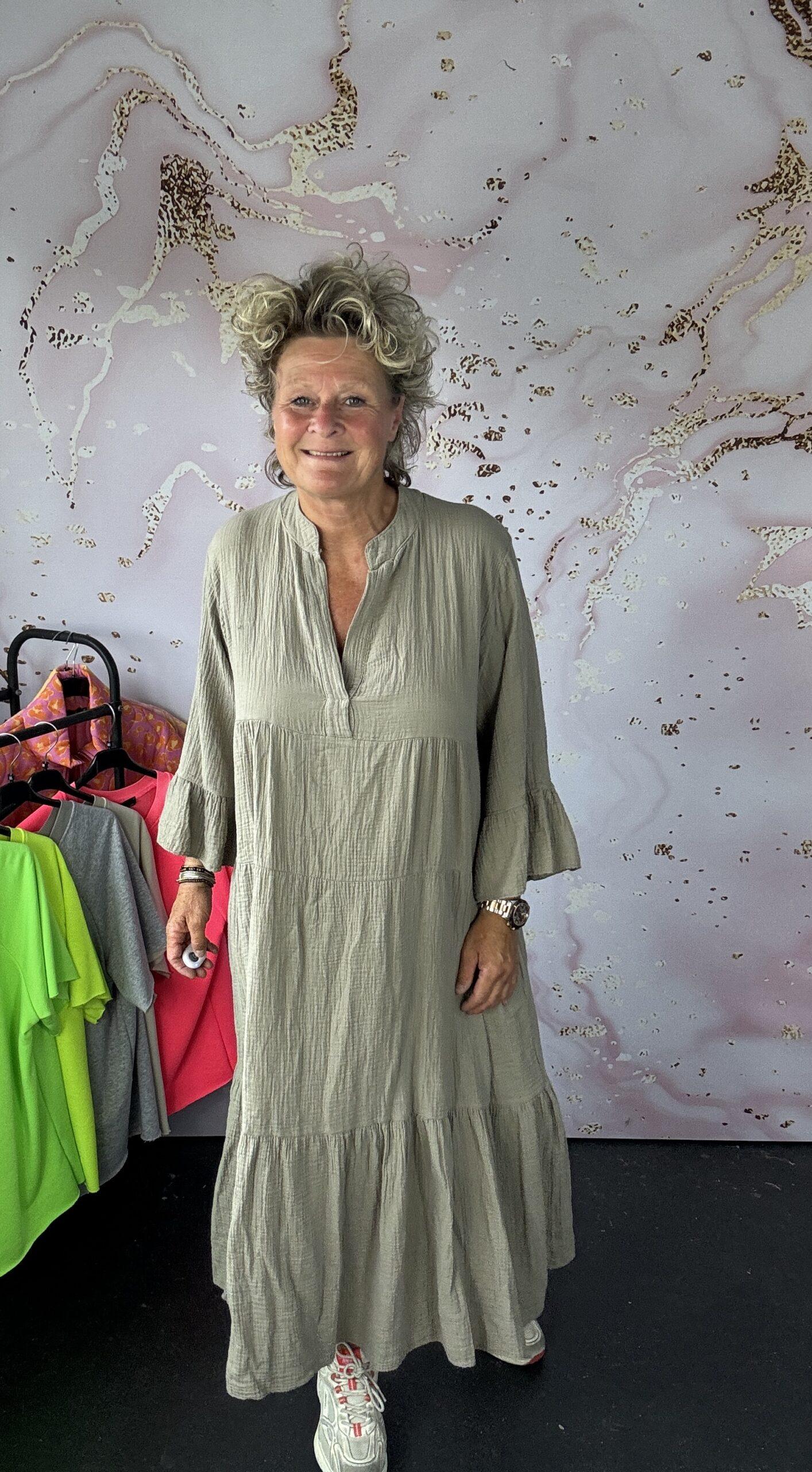 jurk Sofie taupe - Afbeelding 2