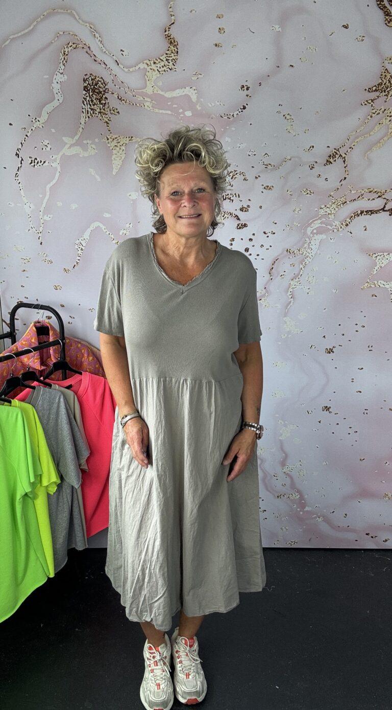jurk Door Taupe