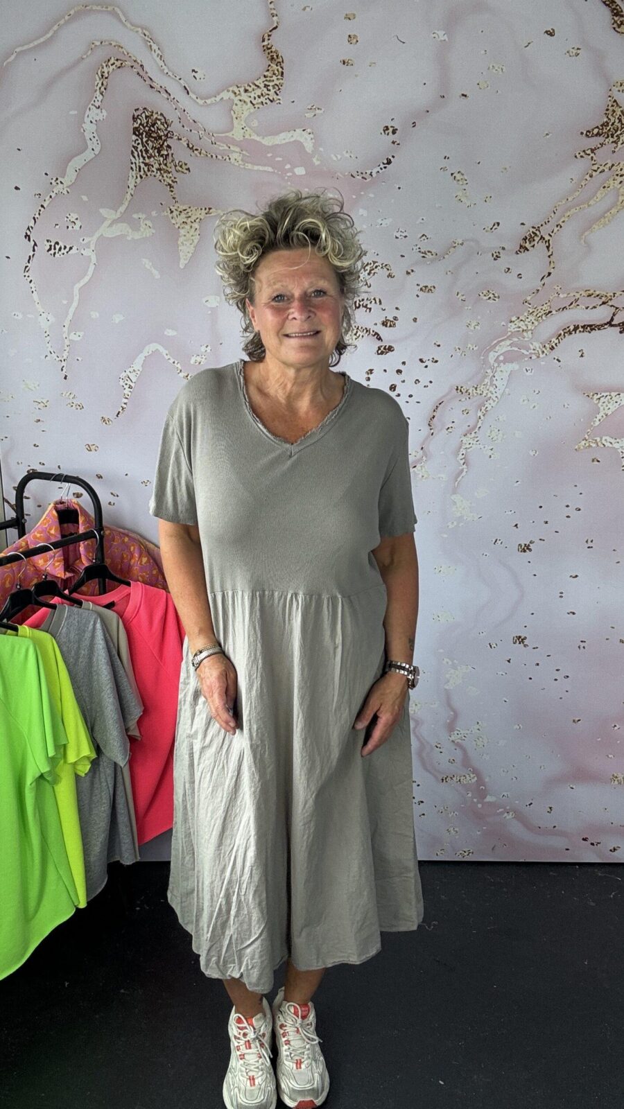jurk Door Taupe