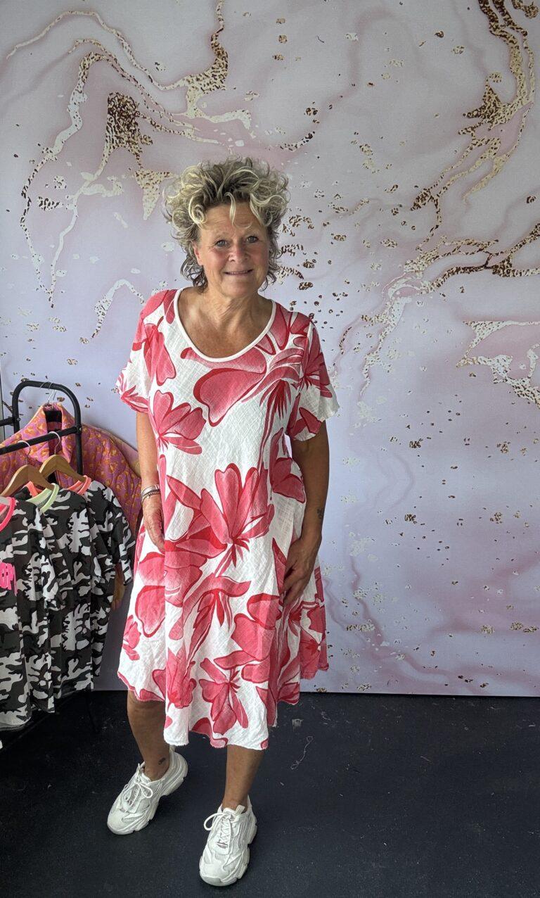 jurk flower rood