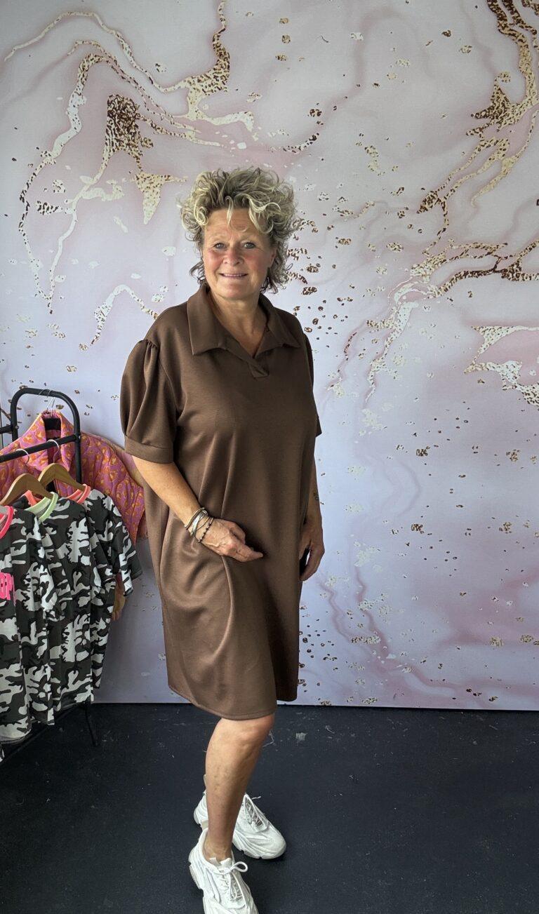 jurk Savielle bruin