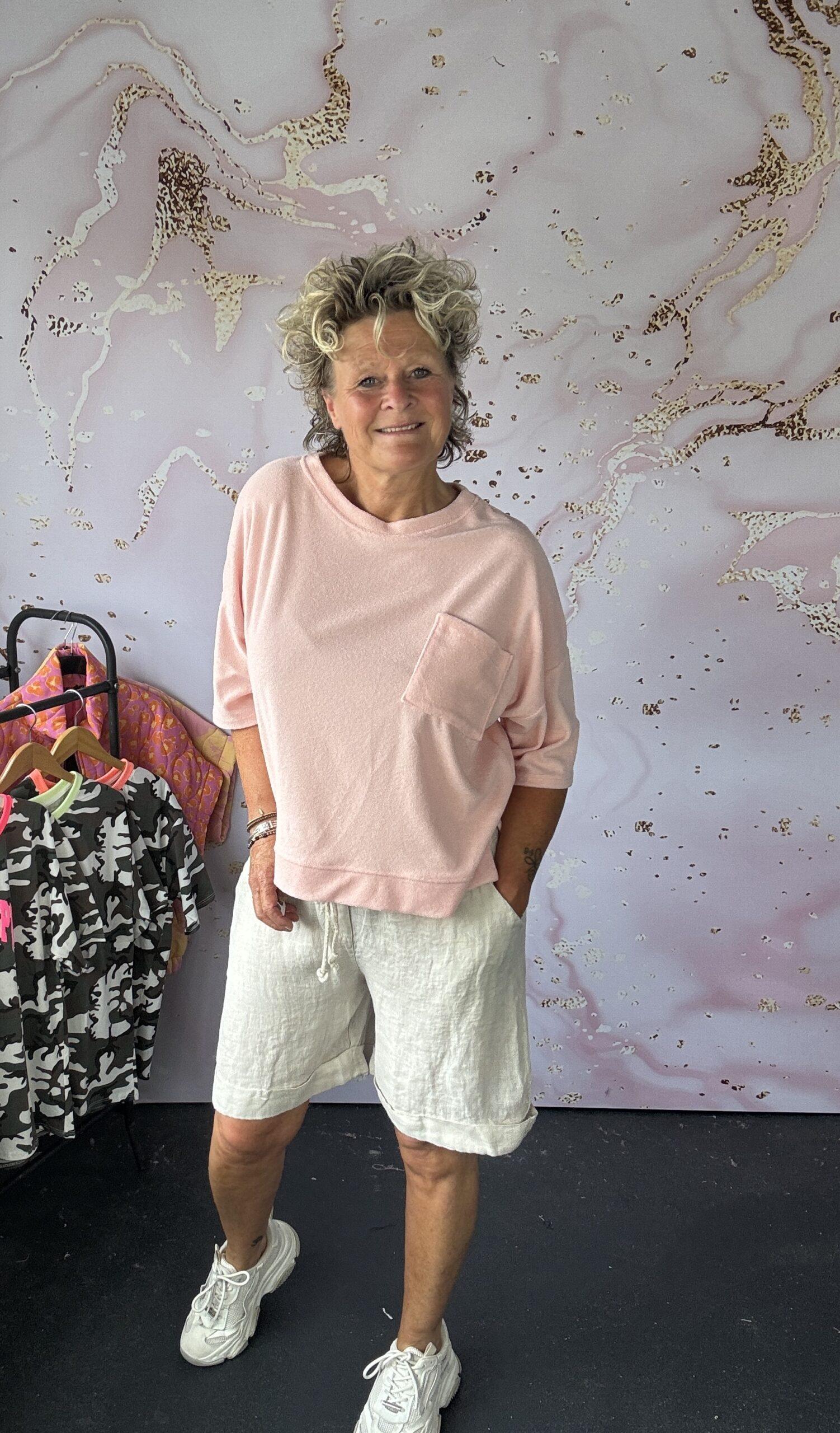 T Shirt badstof roze MOOIJ