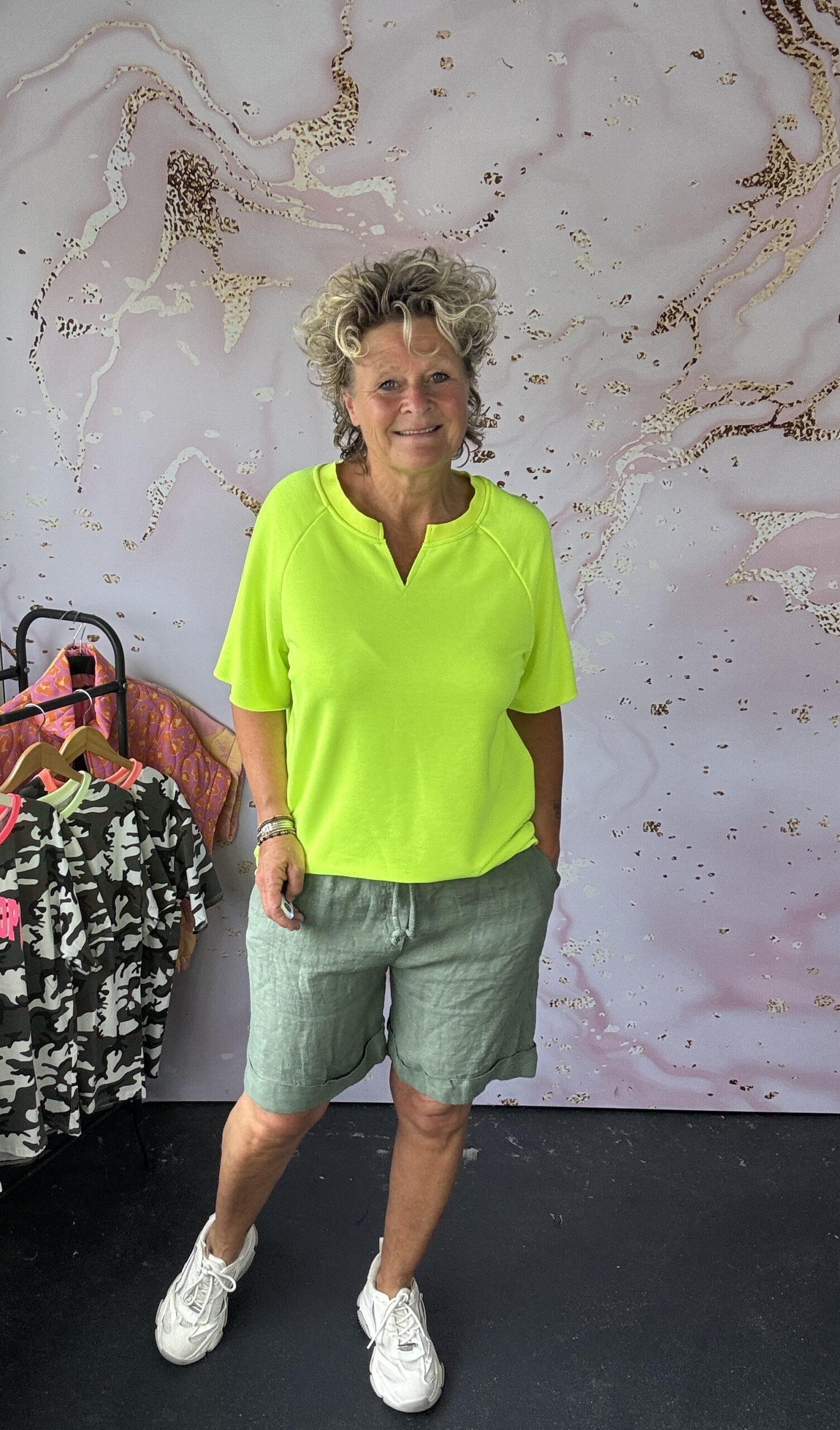 linnen korte broek army
