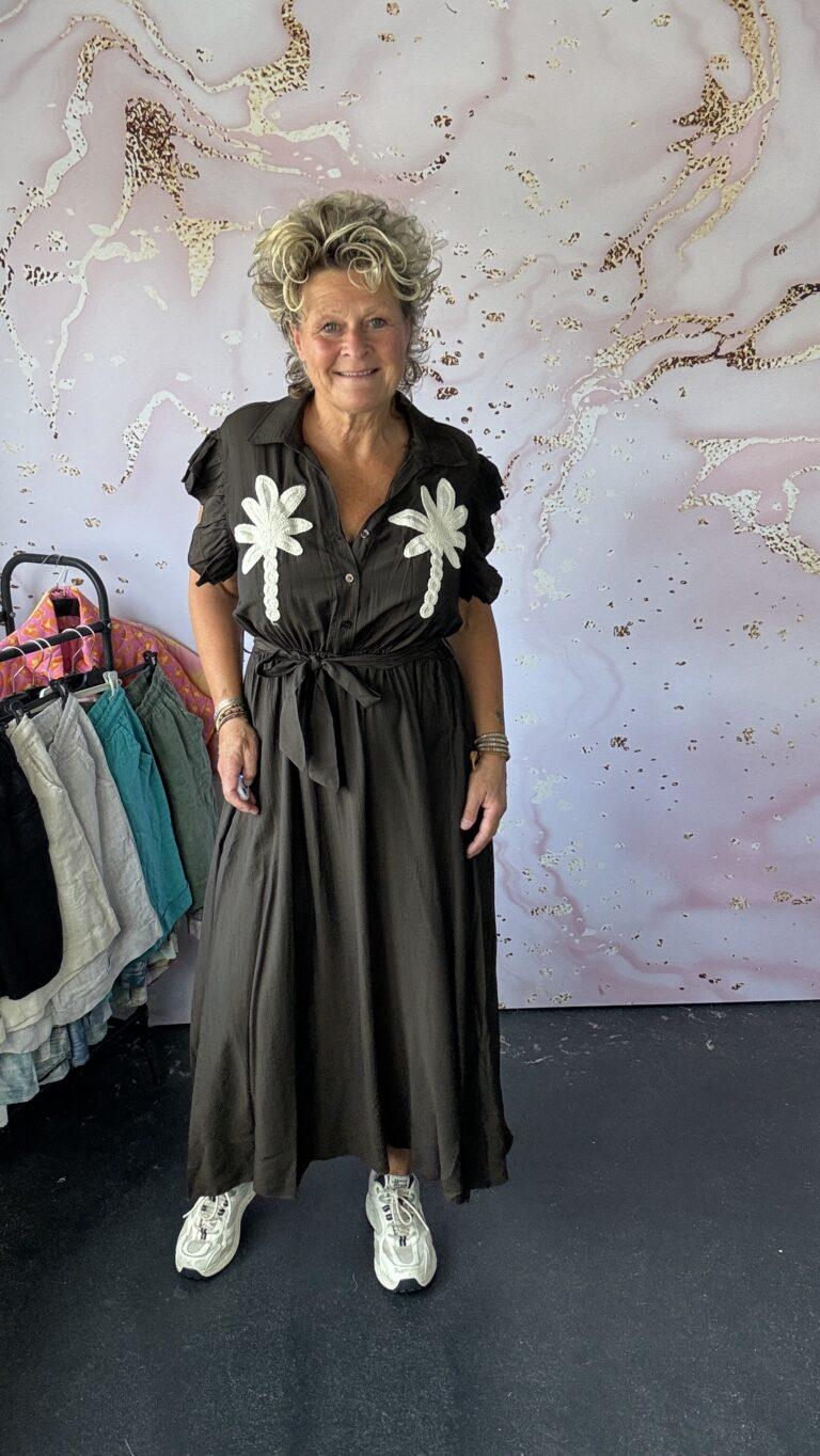 jurk Palm bruin