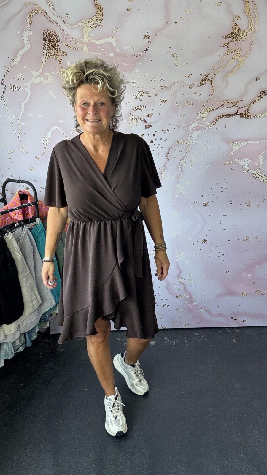 jurk Sonja bruin