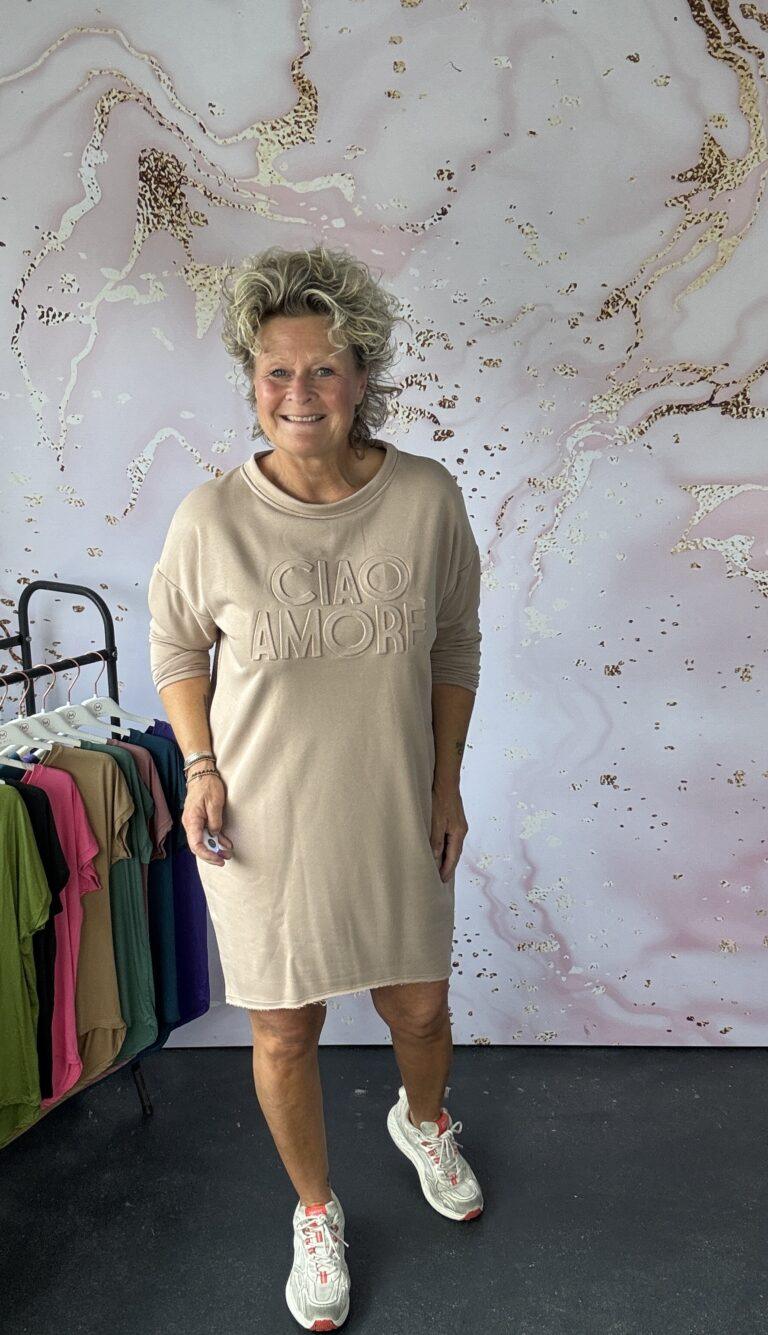 Sweater jurk Ciao Amore Beige