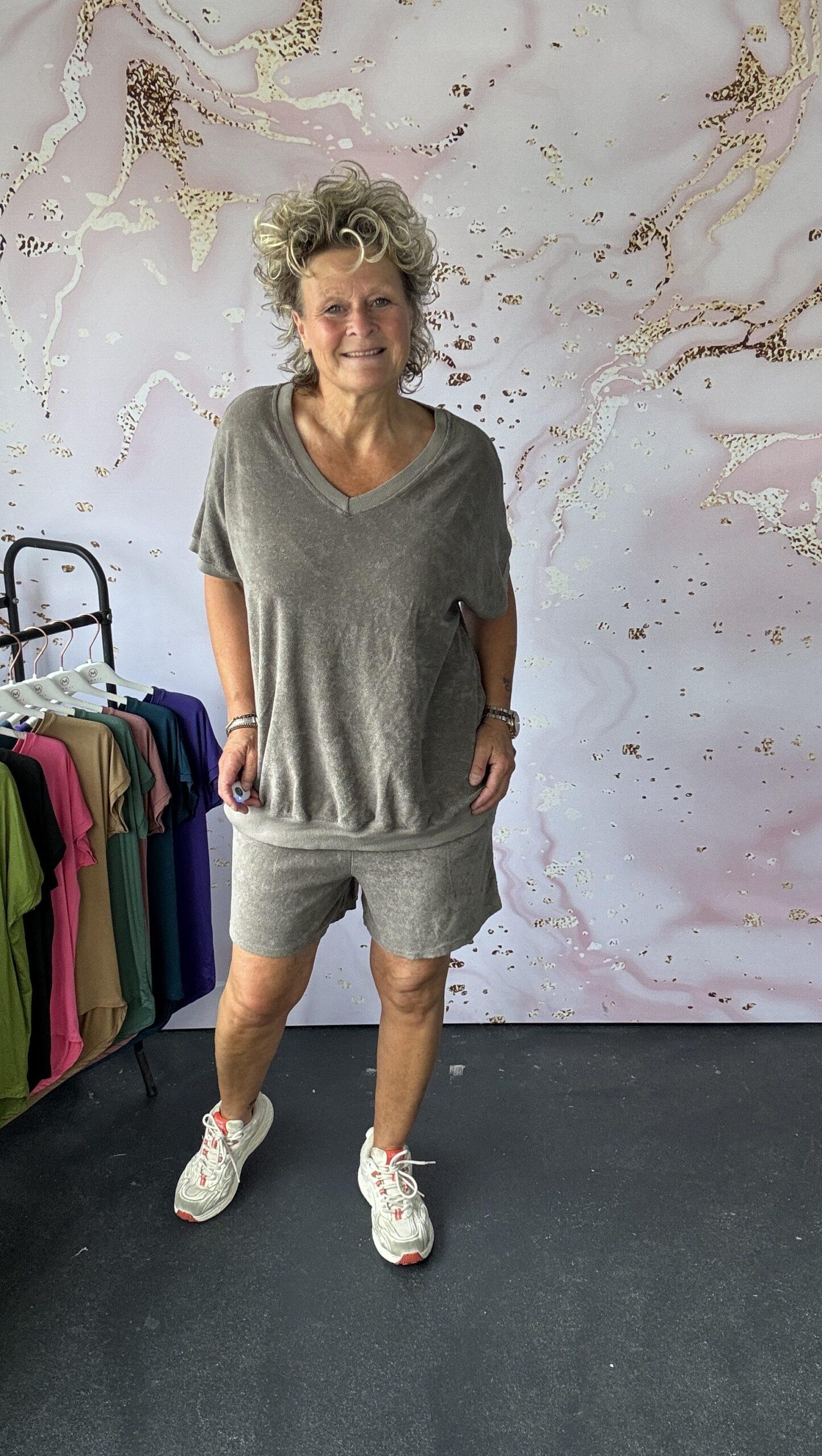 2 delige set Badstof taupe - Afbeelding 2