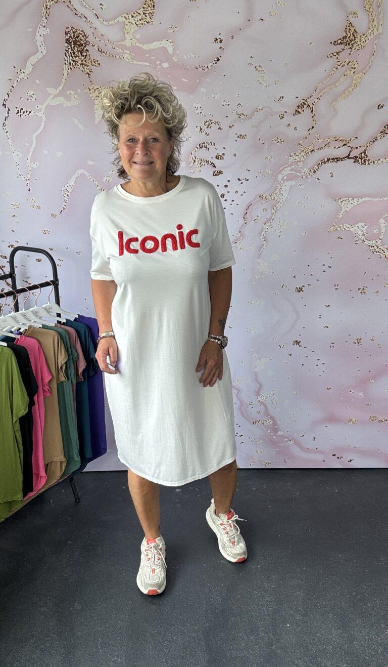 Jogg jurk Iconic rode letter