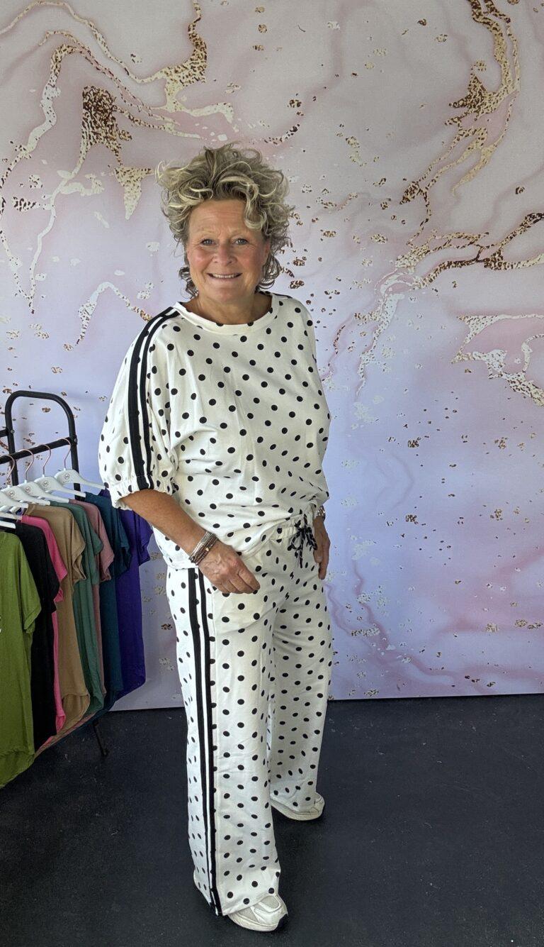 2 delige set Point offwhite/ zwart chastar