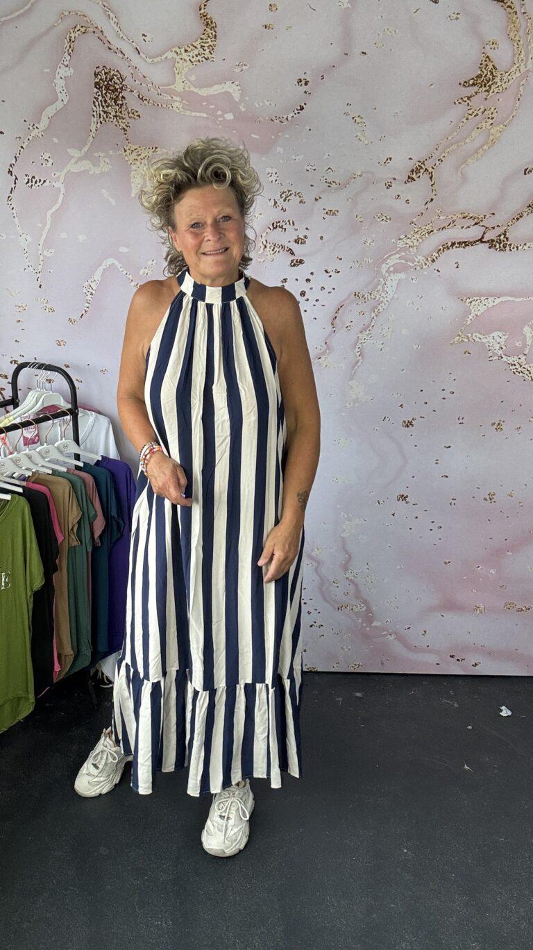 Jurk Pien streep navy