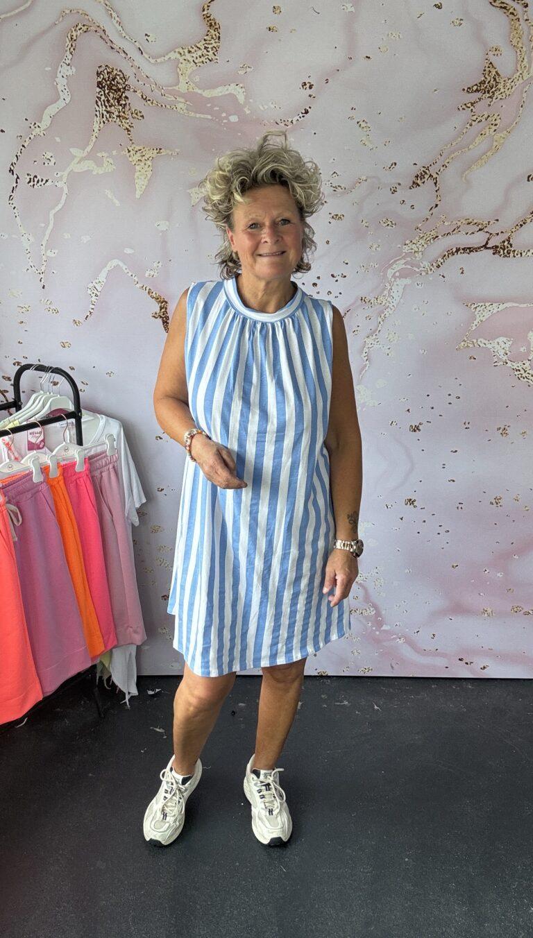 Jurk Loulou lavendel/Wit