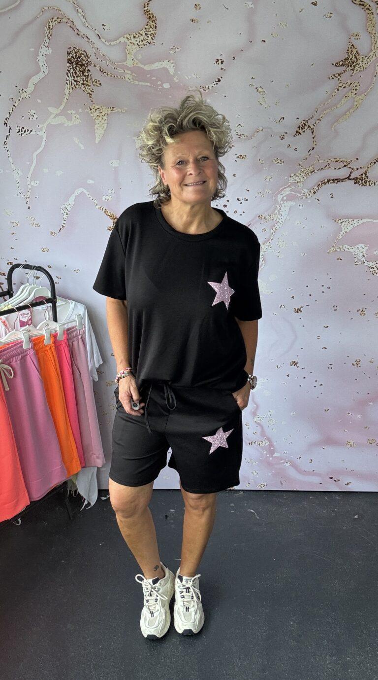 2 delige set star zwart