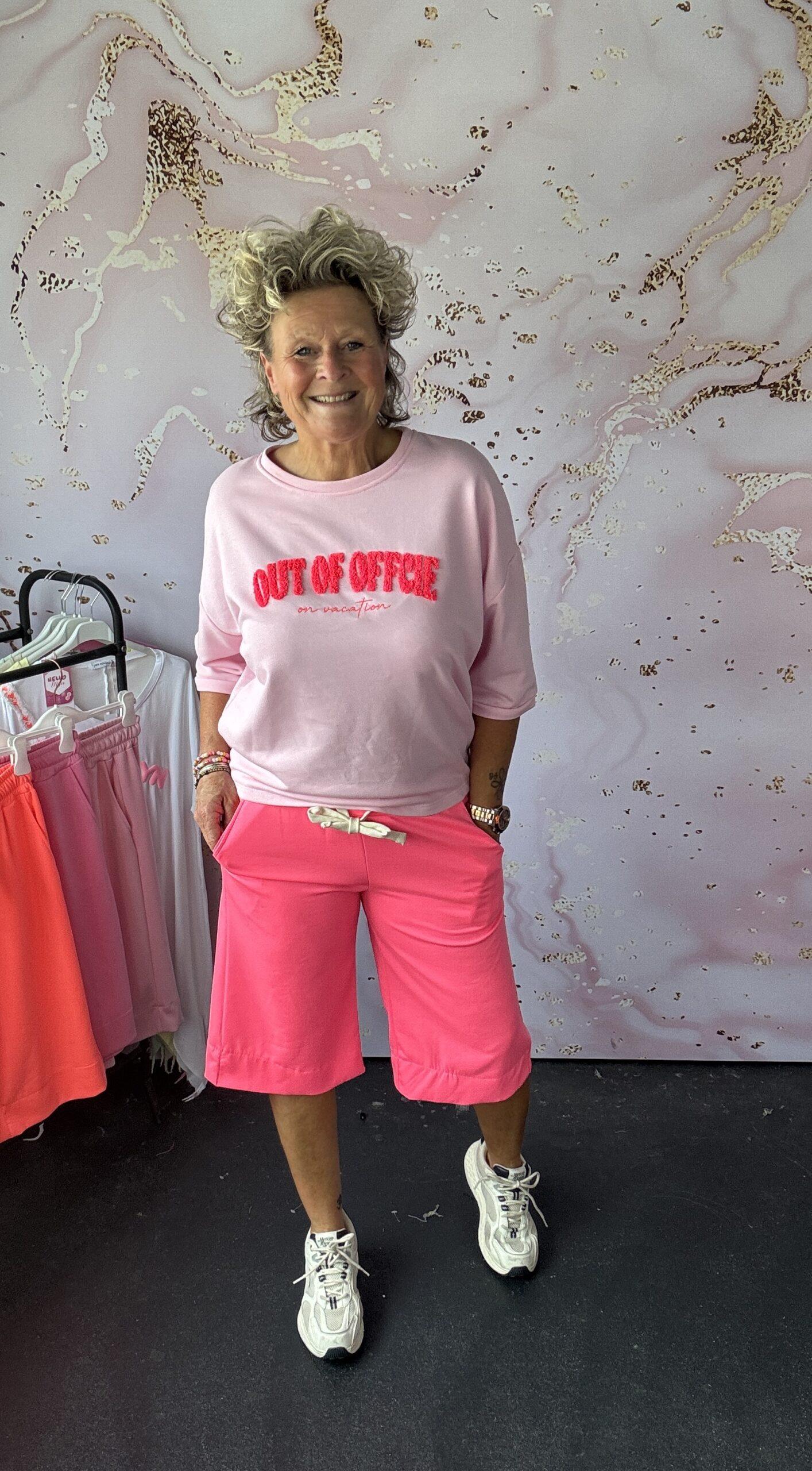 jogg broek capri fluor roze - Afbeelding 2