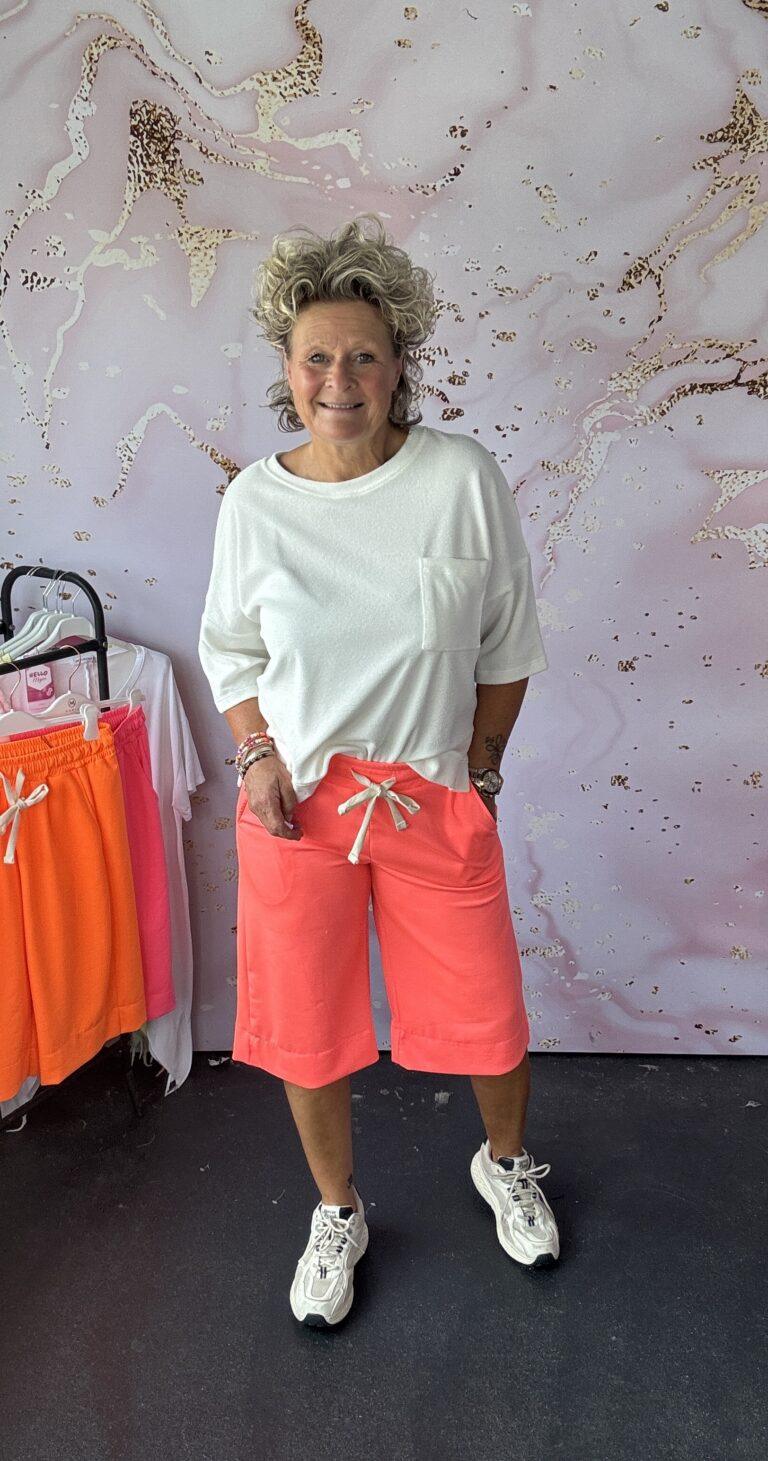 jogg broek capri fluor orange
